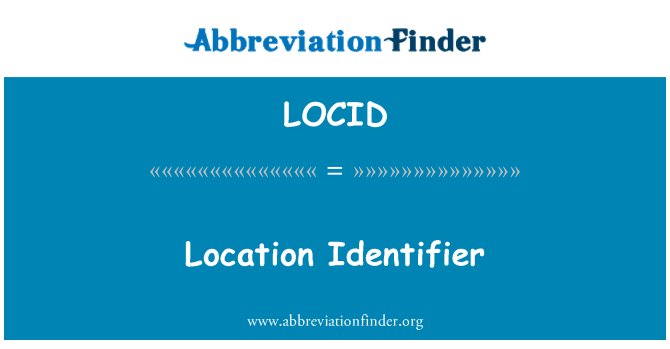 LOCID: Identifiant kote yo ye