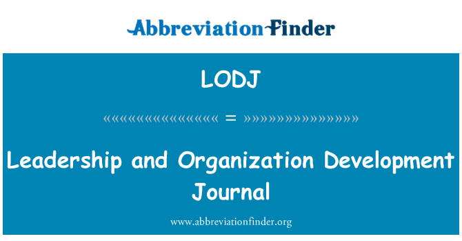 LODJ: القيادة ومجلة التنمية المنظمة