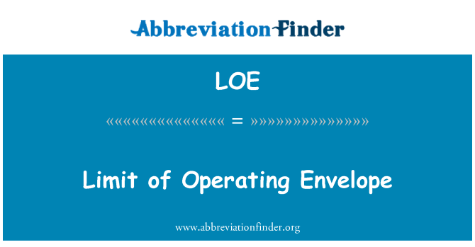 LOE: Limitu ta ' l-operat ta ' envelop