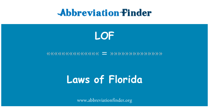 LOF: Laws of Florida