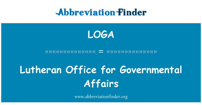 LOGA: Lutheran Office for Governmental Affairs