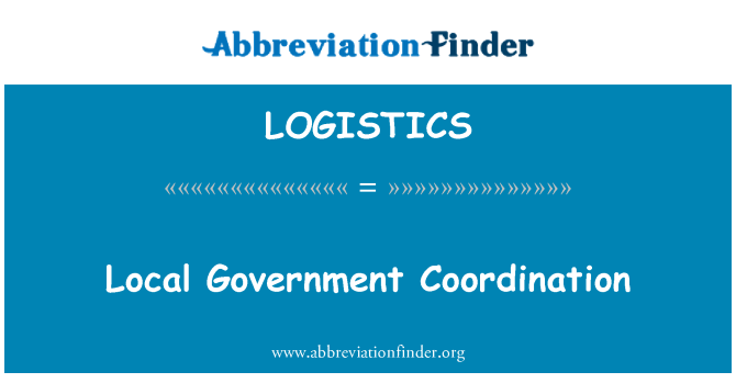 LOGISTICS: Koordinasi pemerintah lokal