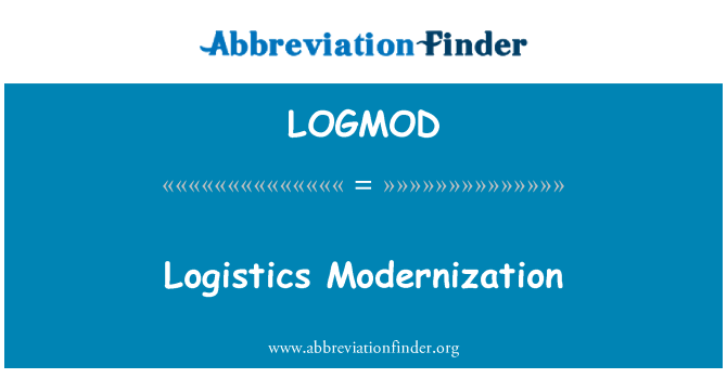 LOGMOD: Modernizace logistiky