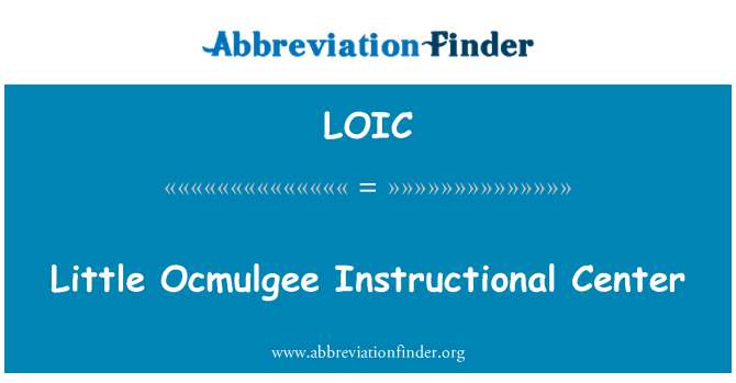 LOIC: Weinig Ocmulgee Educatief Center