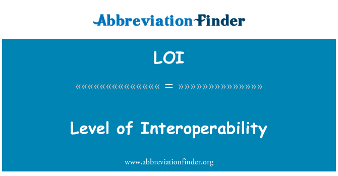 LOI: Niveau van interoperabiliteit