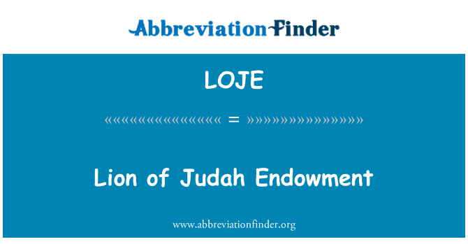 LOJE: Lion of Judah Endowment
