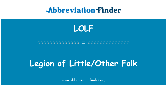 LOLF: Lleng o gwerin fawr o/arall