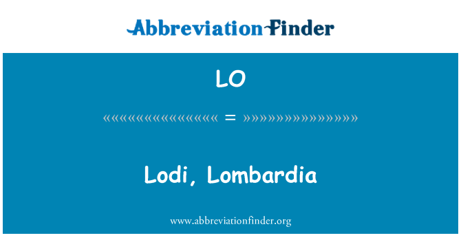 LO: Lodi, Lombardia