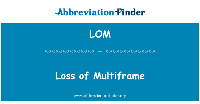 LOM: Загуба на Multiframe
