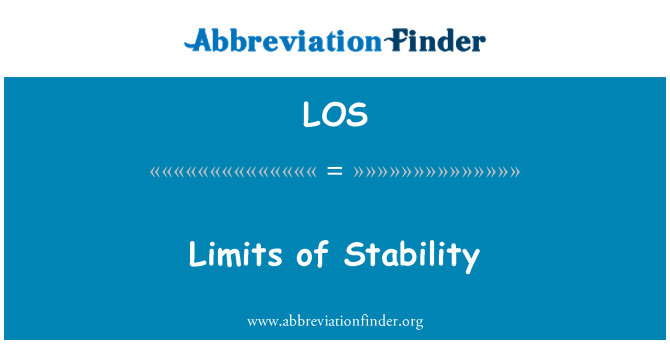 LOS: Limites de stabilité