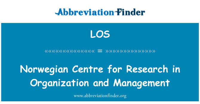 LOS: Norjalainen Centre for Research-organisaatiot ja johtaminen
