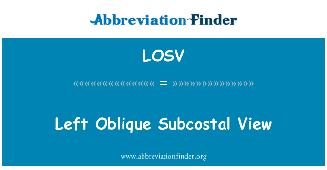 LOSV: Ara Subcostal oblikwa tax-xellug
