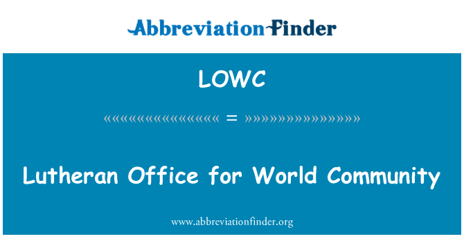 LOWC: Lutheran Office for World Community