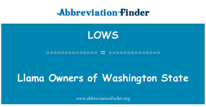 LOWS: Llama sidien ta ' l-Istat ta ' Washington