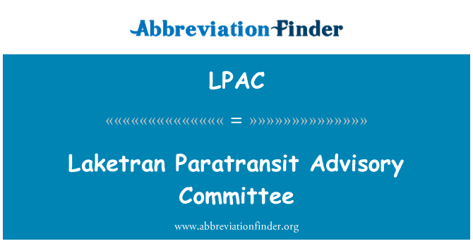 LPAC: Laketran 辅助客运咨询委员会