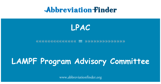 LPAC: LAMPF Program poradní výbor
