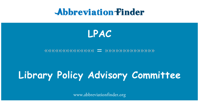 LPAC: Library Policy Advisory Committee