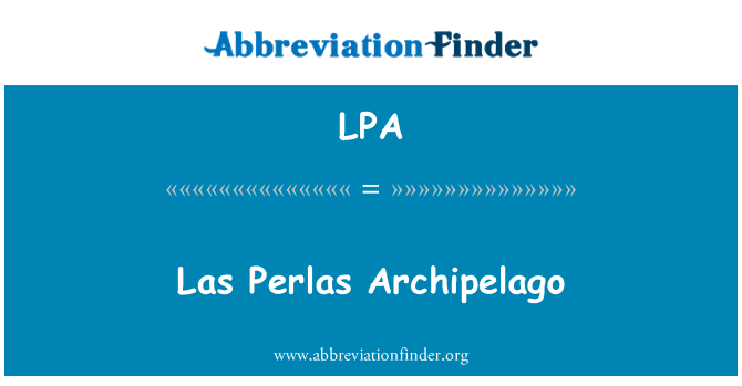 LPA: لاس پرلہس Archipelago