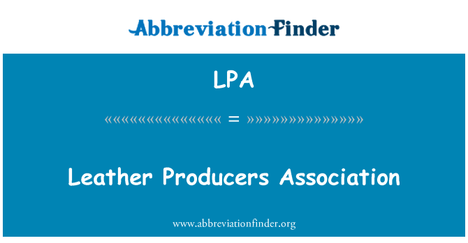 LPA: Ассоциация производителей кожи