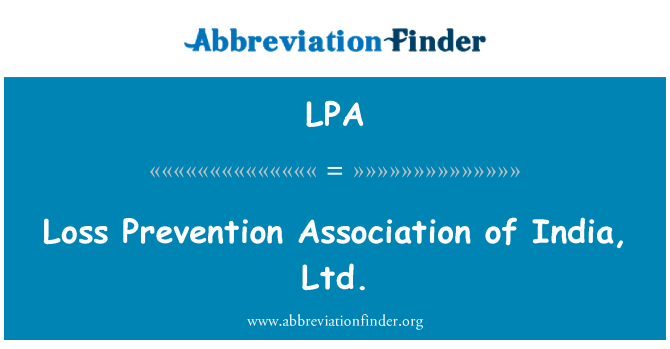 LPA: Tap forebygging Association of India Ltd