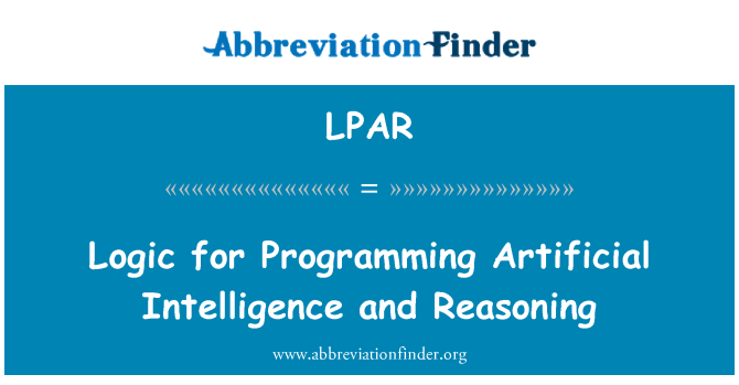 LPAR: 邏輯程式設計人工智慧和推理