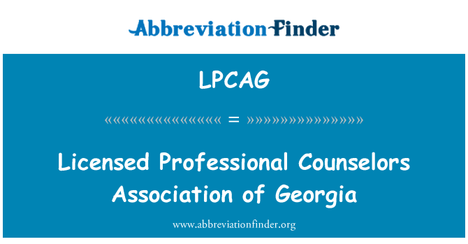 LPCAG: Llicència de l'Associació Professional de consellers de Geòrgia