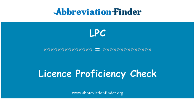 LPC: Verificação de proficiência de licença