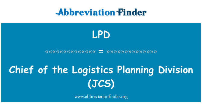 LPD: Načelnik logističko planiranje podjele (JCS)