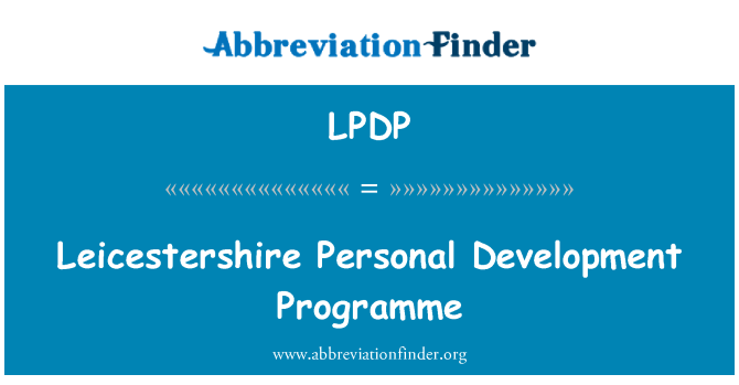 LPDP: Pwogram developman Leicestershire pèsonèl