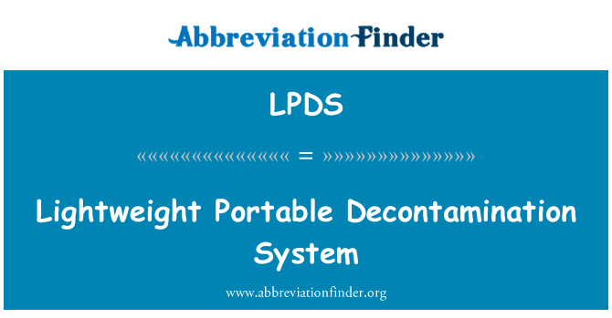 LPDS: Sistema de descontaminació lleuger portàtil