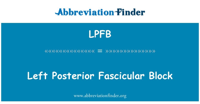 LPFB: 左後分支阻滯