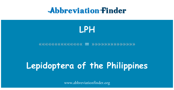 LPH: Lepidoptera, Filipinai