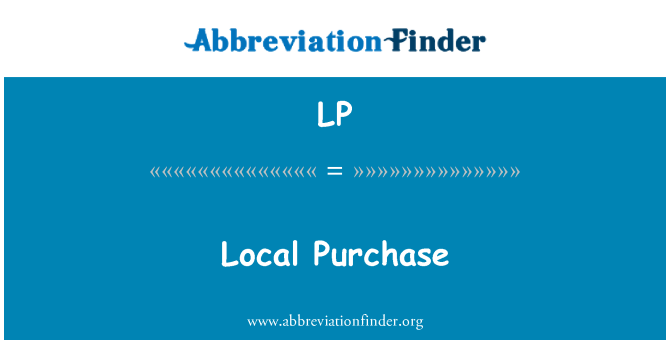 LP: Cumpărare locale