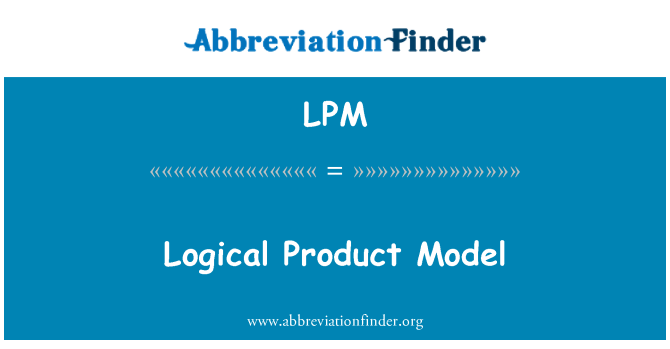 LPM: Loginis produkto modelio