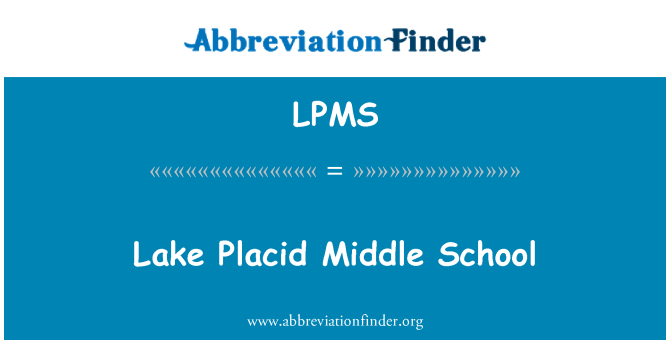 LPMS: Lake Placid střední škola