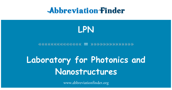 LPN: Laboratwa pou Photonique Et Nanostructures