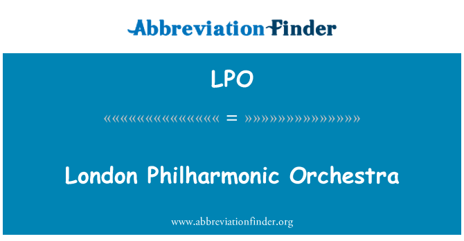 LPO: Londoni Filharmonikus zenekar