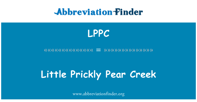 LPPC: Küçük dikenli armut Creek
