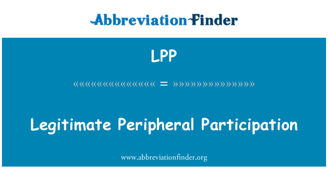 LPP: Legitime periphere Teilnahme