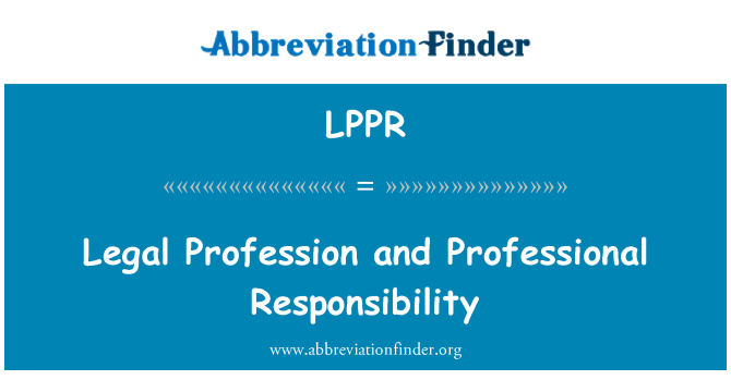 LPPR: Pravni poklic in strokovno odgovornost