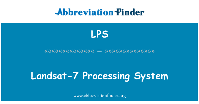 LPS: Sistema de procesamiento de imágenes Landsat-7