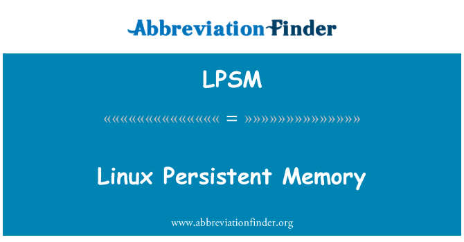 LPSM: Linux vedvarende minne