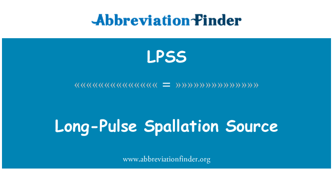 LPSS: Source de Spallation long-Pulse