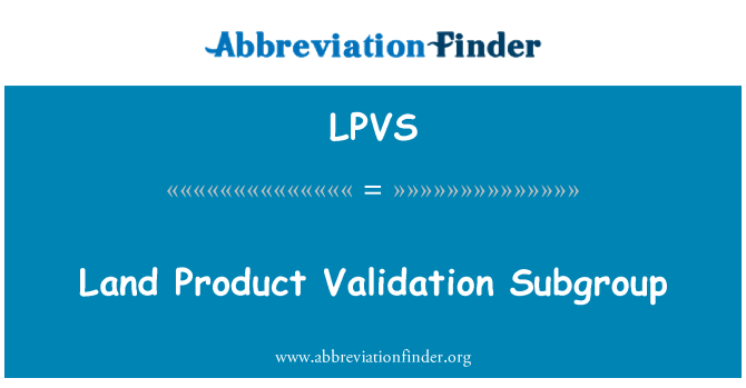 LPVS: Jord produkt validering undergruppe