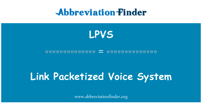 LPVS: Transmisia link-ul de sistem de voce