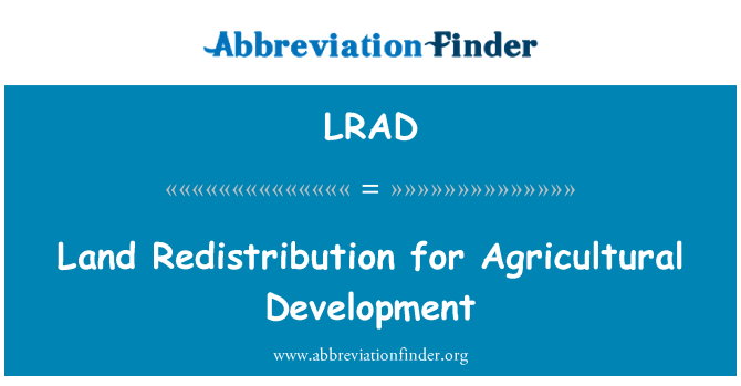 LRAD: Land omfordeling for landbruket utvikling