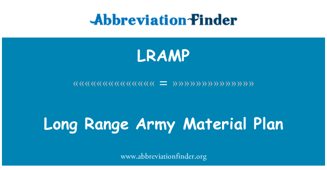 LRAMP: Long Range esercito materiale piano