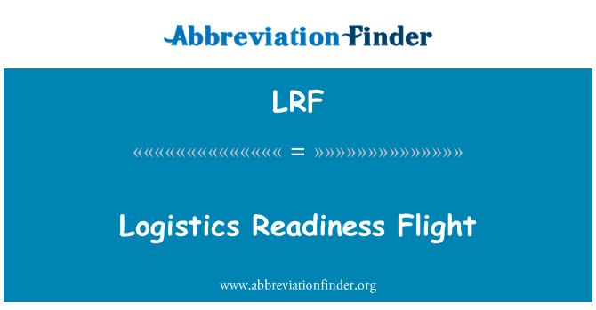 LRF: 물류 준비 비행
