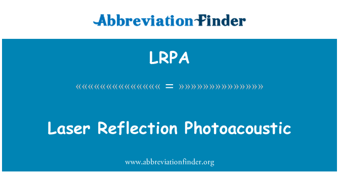 LRPA: Laser refleksion Photoacoustic