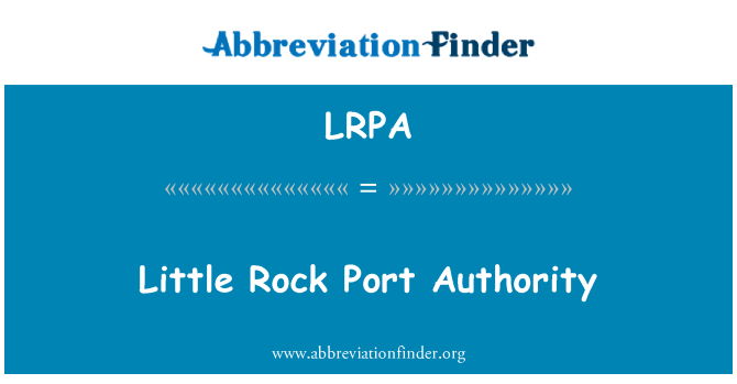 LRPA: Malo Rock pristaniška uprava